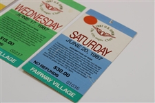 Three (3) 1987 US Open at The Olympic Club Tickets - Tuesday, Wednesday & Saturday