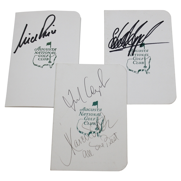 Couples, Marcus Allen, Price & Appleby Signed Augusta National Scorecards JSA ALOA