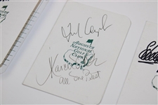 Couples, Marcus Allen, Price & Appleby Signed Augusta National Scorecards JSA ALOA
