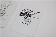 Couples, Marcus Allen, Price & Appleby Signed Augusta National Scorecards JSA ALOA
