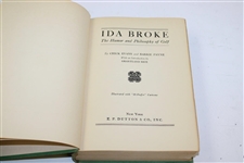 1929 'Ida Broke: The Humor & Philosophy of Golf' 1st Ed Book by Chick Evans & Barrie Payne