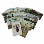 Twenty (20) Vintage Golf Themed Post Cards