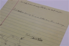 Ferris Mack Handwritten Editorial Letter To Bobby Jones w/Effect Of Spin In Flight Content/Drawings