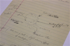 Ferris Mack Handwritten Editorial Letter To Bobby Jones w/Effect Of Spin In Flight Content/Drawings