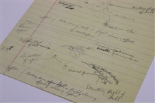 Ferris Mack Handwritten Editorial Letter To Bobby Jones w/Effect Of Spin In Flight Content/Drawings