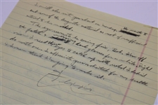 Ferris Mack Handwritten Editorial Letter To Bobby Jones w/Effect Of Spin In Flight Content/Drawings