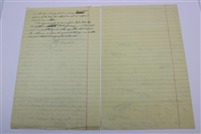 Ferris Mack Handwritten Editorial Letter To Bobby Jones w/Effect Of Spin In Flight Content/Drawings