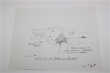 Ferris Mack Handwritten Editorial Letter To Bobby Jones w/Effect Of Spin In Flight Content/Drawings