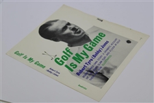 Original 1960 Front Cover Proof for Bobby Jones Golf Is My Game