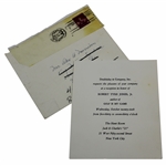 Alex Morrisons 1960 Invitation To Doubleday & Co. Reception For Bobby Jones & Golf Is My Game