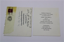 Alex Morrison's 1960 Invitation To Doubleday & Co. Reception For Bobby Jones & 'Golf Is My Game'