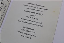 Alex Morrison's 1960 Invitation To Doubleday & Co. Reception For Bobby Jones & 'Golf Is My Game'