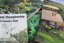US Champs North, Floyd, Nelson, Zoeller & Simpson Signed 1983-87 US Open Programs JSA ALOA