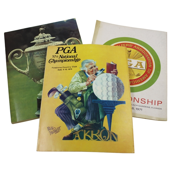 1971, 1973 & 1975 PGA Championship Official Programs
