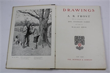 1904 'Drawings by A.B. Frost' 1st Edition Book Includes Three (3) Golfing Prints