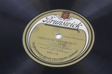 Four (4) Chick Evans Brunswick Co. Golf Records in Book