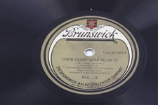 Four (4) Chick Evans Brunswick Co. Golf Records in Book
