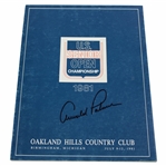 Arnold Palmer Twice Signed 1981 US Senior Open at Oakland Hills Official Program JSA ALOA
