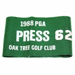 1988 PGA Championship at Oak Tree Golf Club Green Felt Press Armband #62