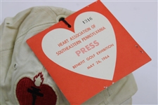 1964 Eisenhower Nat. Heart Fund Matches Hat w/Palmer/Eisenhower Golf Match ticket