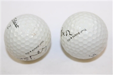 President George Bush & First Lady Barbara Bush Signed Golf Balls JSA ALOA
