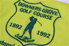 Downers Grove Golf Club -1892-1992' Golf Course Yellow Course Flag (Chicago Golf Club)