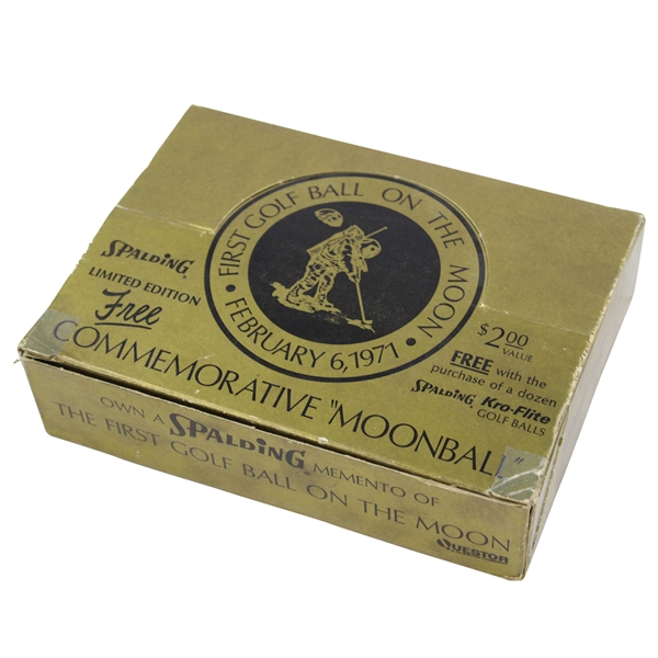 Empty Dozen Display Box For Spalding Commemorative First Golf Ball on the Moon Golf Balls