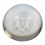 Royal County Down Golf Club Logo Glass Paperweight