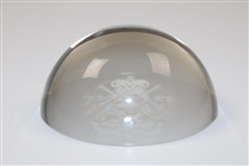 Royal County Down Golf Club Logo Glass Paperweight