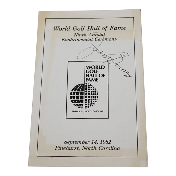 Julius Boros Signed 1982 World Golf HoF Ceremony Pamphlet JSA ALOA
