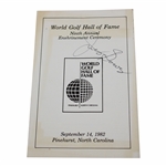 Julius Boros Signed 1982 World Golf HoF Ceremony Pamphlet JSA ALOA