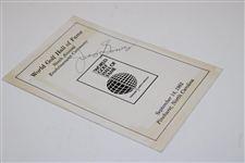 Julius Boros Signed 1982 World Golf HoF Ceremony Pamphlet JSA ALOA