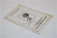 Julius Boros Signed 1982 World Golf HoF Ceremony Pamphlet JSA ALOA
