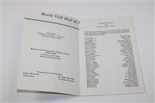 Julius Boros Signed 1982 World Golf HoF Ceremony Pamphlet JSA ALOA