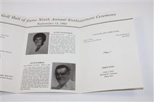Julius Boros Signed 1982 World Golf HoF Ceremony Pamphlet JSA ALOA