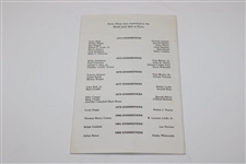 Julius Boros Signed 1982 World Golf HoF Ceremony Pamphlet JSA ALOA