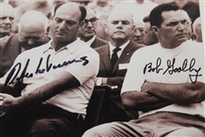 Bob Goalby & Roberto de Vicenzo Dual Signed Black & White 8x10 Photo JSA ALOA