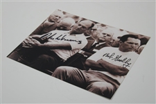 Bob Goalby & Roberto de Vicenzo Dual Signed Black & White 8x10 Photo JSA ALOA