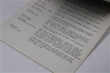 1966 Masters Tournament Press Release Booklet