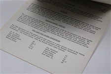 1966 Masters Tournament Press Release Booklet