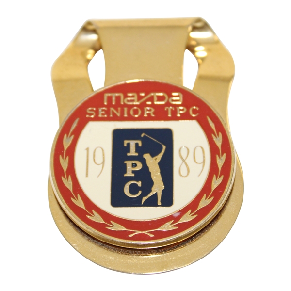 Al Geibergers 1989 Mazda Senior TPC Contestant Badge/Clip with Letter