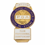 1968 PGA Club Professional Championship Contestant Badge/Clip - First Year
