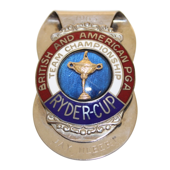 Jay Heberts 1963 Ryder Cup Contestant Badge/Clip