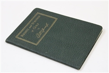 1935 'Rights And Wrongs Of Golf' Green Leather Cover Booklet