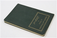 1935 'Rights And Wrongs Of Golf' Green Leather Cover Booklet