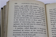 1832 'Ancient Customs, Sports, & Pastimes of the English' Book by J. Aspin, Esq. - Mentions Goff