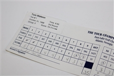Tom Watson Signed 1998 The TOUR Championship 3rd Rd Scorecard w/John Huston (Marker)