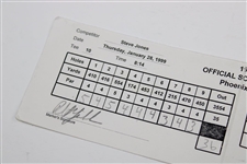 Phil Mickelson (Marker) Signed 1999 Phoenix Open 1st Rd Steve Jones Scorecard