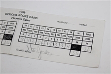 Phil Mickelson (Marker) Signed 1999 Phoenix Open 1st Rd Steve Jones Scorecard