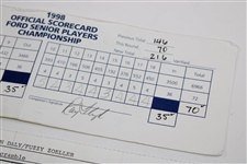 Nelson, Floyd, Daly & Zoeller Signed Official 1998 Sr. Players & 1998 Shark Shootout Scorecards